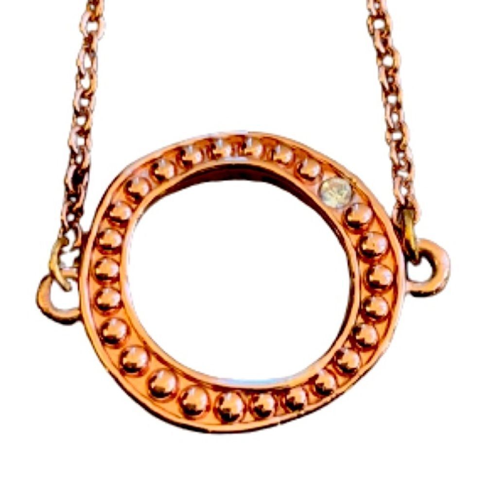 Adore Rose Gold Circle Bracelet – Asymmetrical with Swarovski Crystal